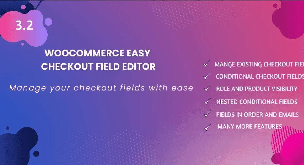 WooCommerce checkout field editor plugin interface