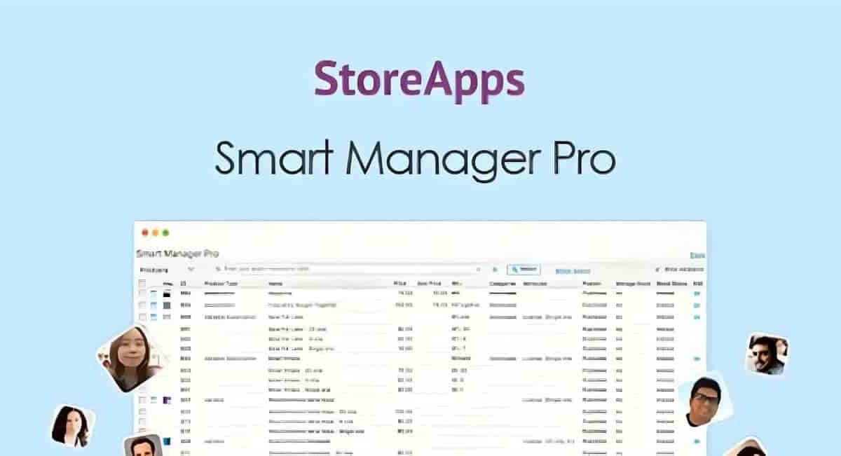 WooCommerce Smart Manager Pro plugin interface showing bulk product management