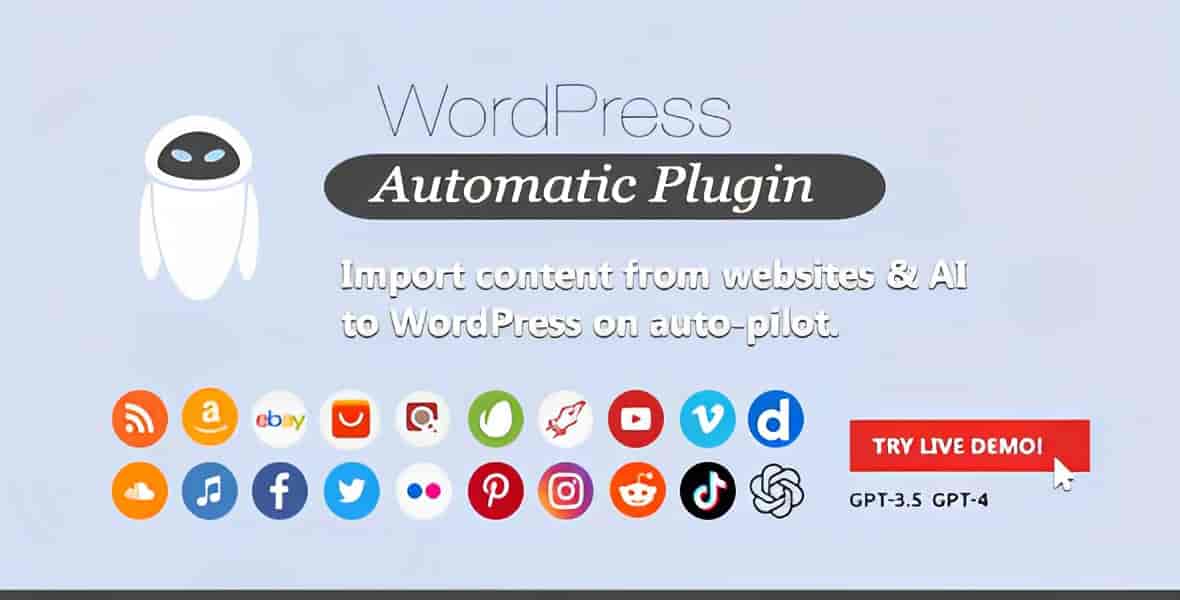WordPress Automatic Plugin dashboard for automated content and RSS feed importing