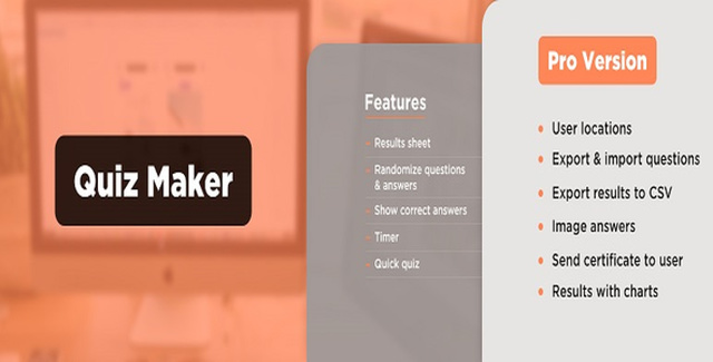 WordPress Quiz Maker Plugin interface showing quiz creation dashboard