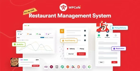 WP Cafe restaurant reservation and food menu plugin interface for WordPress