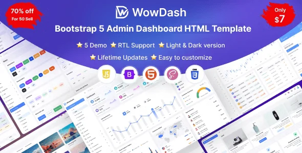 WowDash Bootstrap 5 admin dashboard template interface