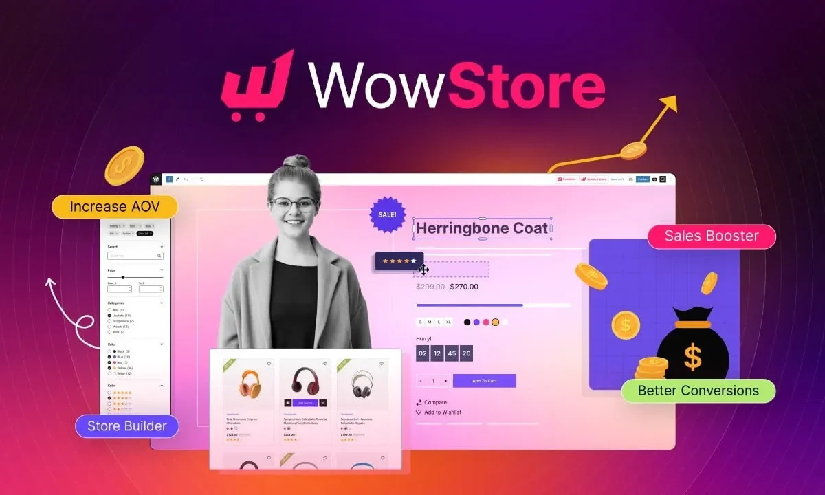 WowStore Pro Gutenberg WooCommerce store builder plugin