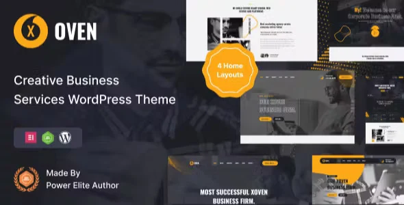 Xoven digital agency WordPress theme with Elementor page builder for marketing and SEO firms