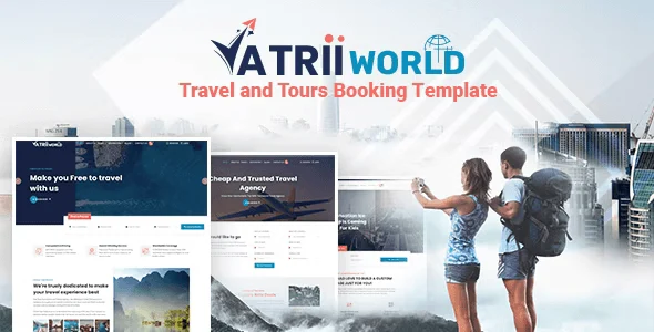 Yatriiworld travel tour booking HTML template homepage preview