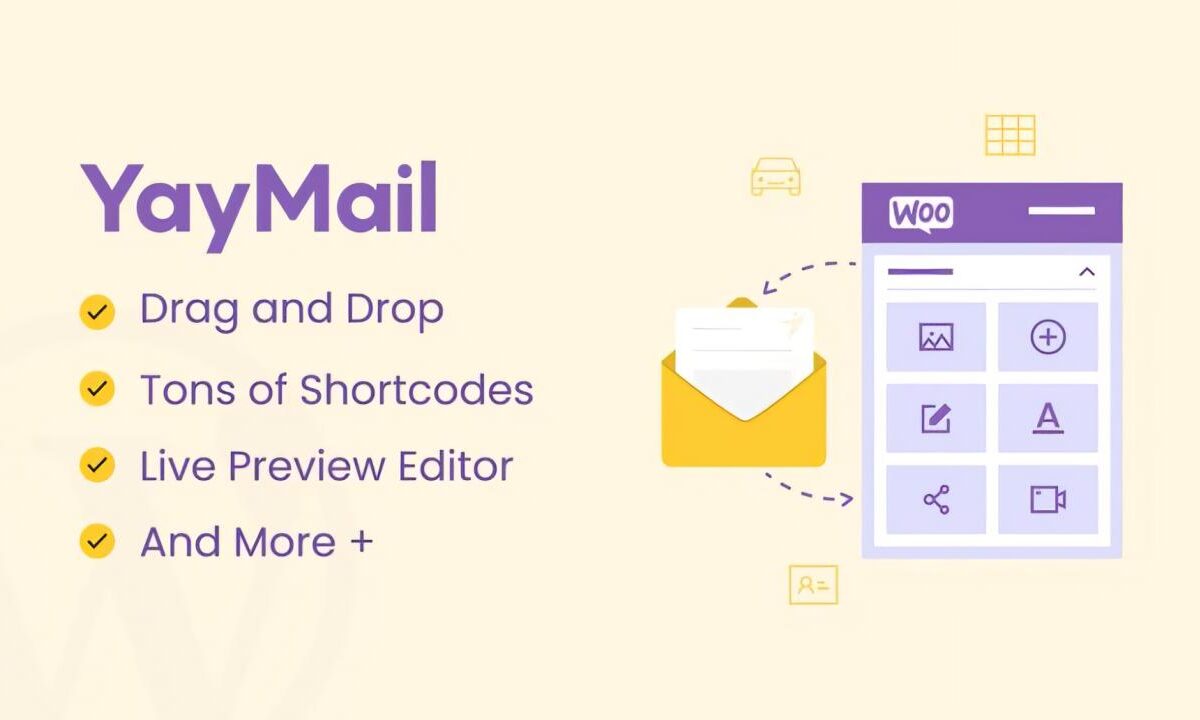 YayMail Pro WooCommerce email customizer plugin drag and drop builder interface