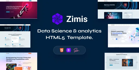 Zimis data science and analytics HTML5 template