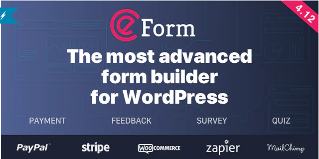 EForm WordPress form builder plugin drag-and-drop interface with Material-inspired themes