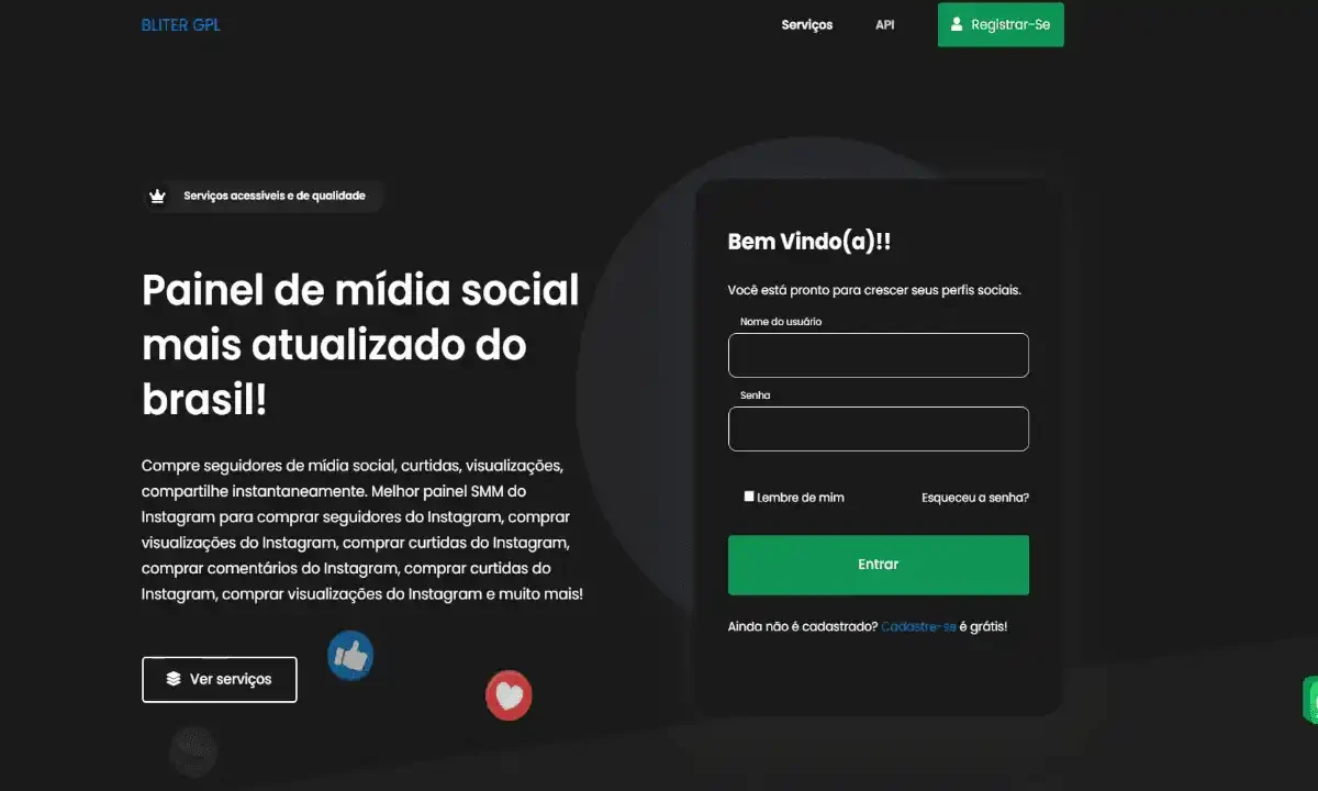 SMM OSP King PHP script admin dashboard with Mercado Pago PIX payment integration