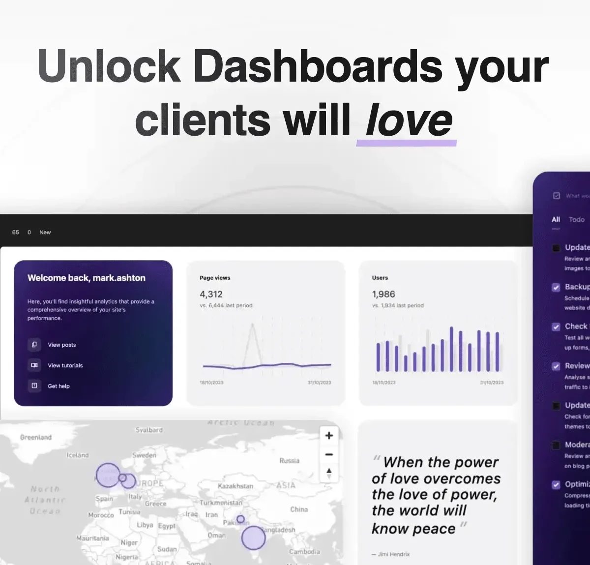 UiXpress WordPress plugin showing a modern and responsive admin dashboard interface