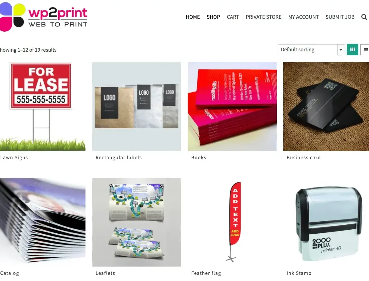 Wp2print WordPress plugin web-to-print system dashboard