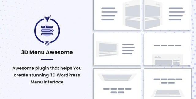 3D Menu Awesome WordPress plugin showing off-canvas menu with 3D effects