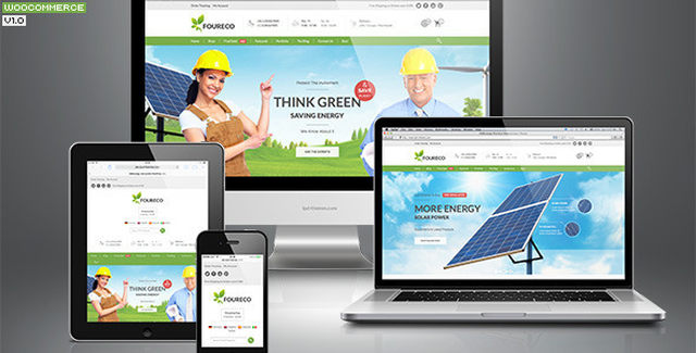 456Ecology WordPress theme demo on a corporate website