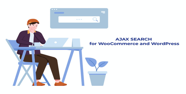 AJAX Search for WooCommerce plugin showing live search dropdown with product images, prices, and sale badges