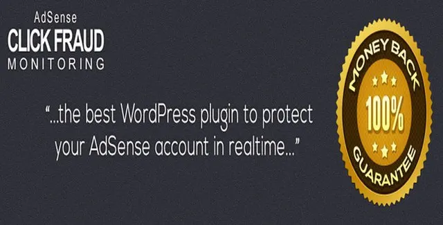 AdSense Click Fraud Monitor Pro WordPress plugin dashboard showing real-time ad blocking and click analysis