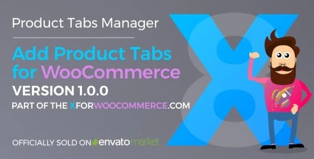 WooCommerce product tabs plugin interface showing custom tab management