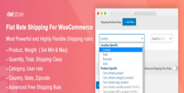 Advanced Flat Rate Shipping Method for WooCommerce plugin interface