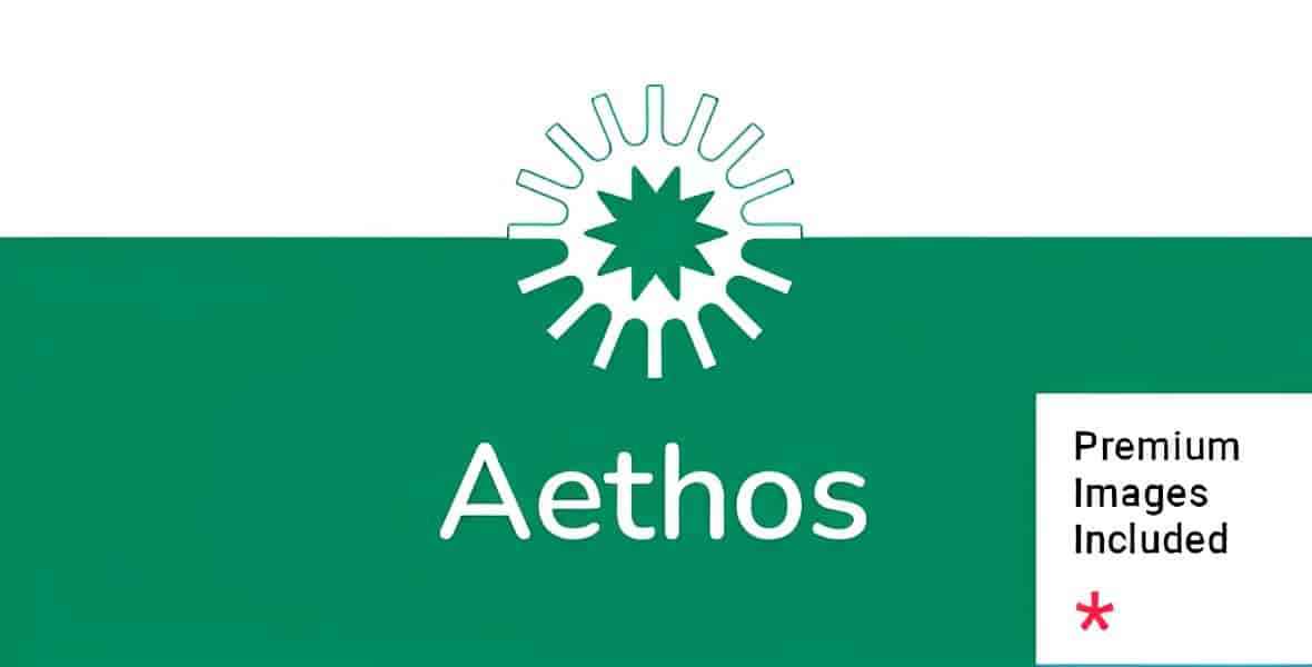 Aethos creative agency and portfolio WordPress theme demo showcasing animated portfolio layouts