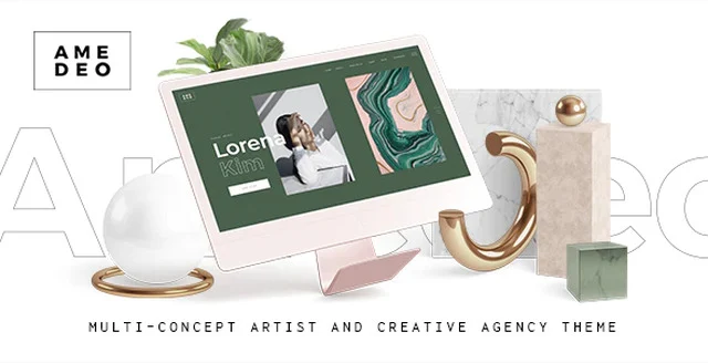Amedeo multi-concept creative WordPress theme portfolio layout preview