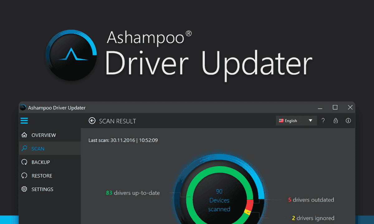 Ashampoo Driver Updater Premium software interface on Windows desktop