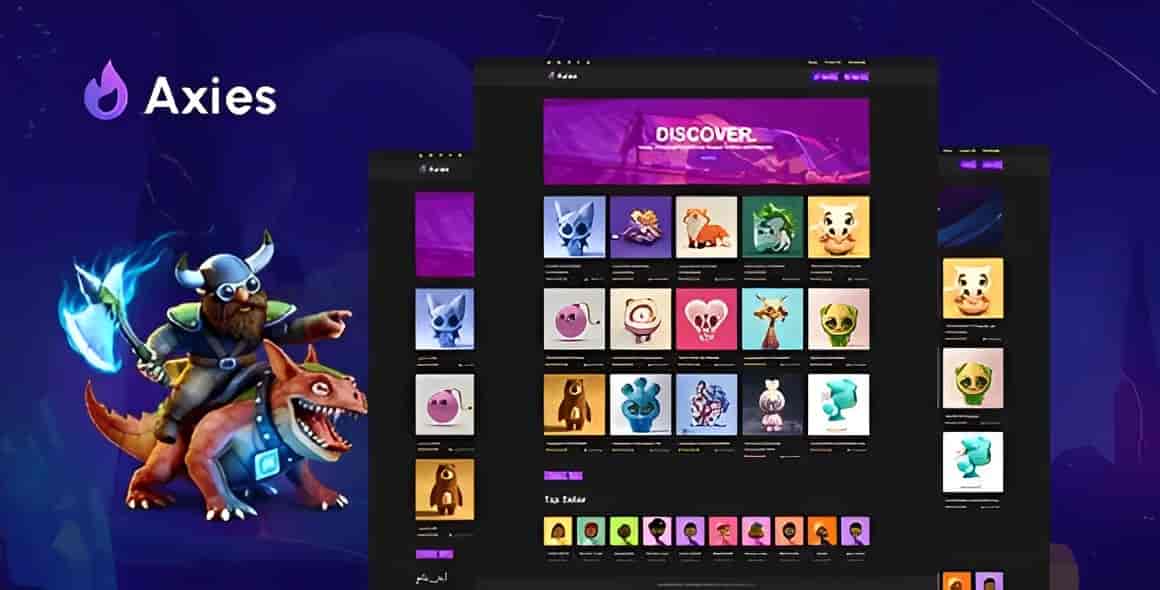 Axies PHP digital download script interface showing modern responsive design for selling digital assets