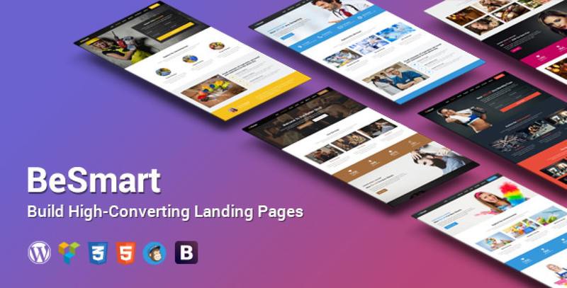 BeSmart high-converting landing page WordPress theme preview