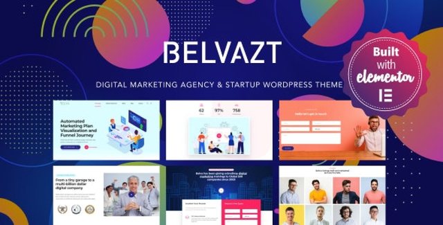 Belvazt digital marketing agency WordPress theme homepage preview