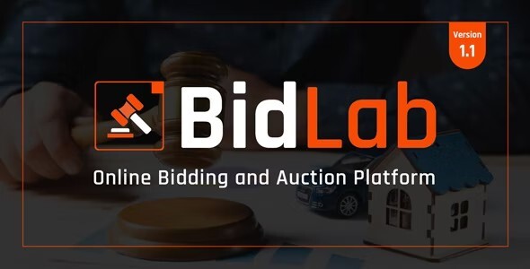 BidLab online auction and bidding platform built on Laravel PHP script