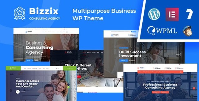 Bizzix multipurpose business WordPress theme demo preview