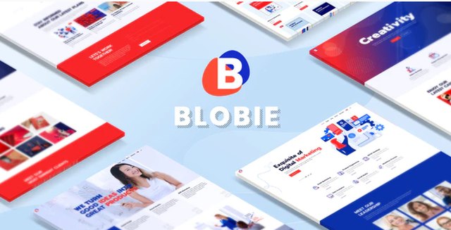 Blobie multipurpose creative WordPress theme demo preview