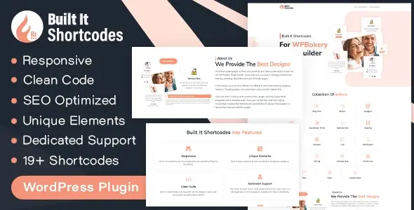 Built It WPBakery Page Builder addon interface showing shortcode elements