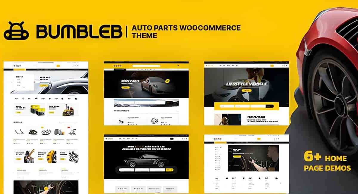 Bumbleb auto parts WooCommerce theme preview for WordPress