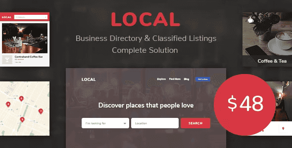 Business Directory Store Finder PHP script interface with Elementor PRO demo