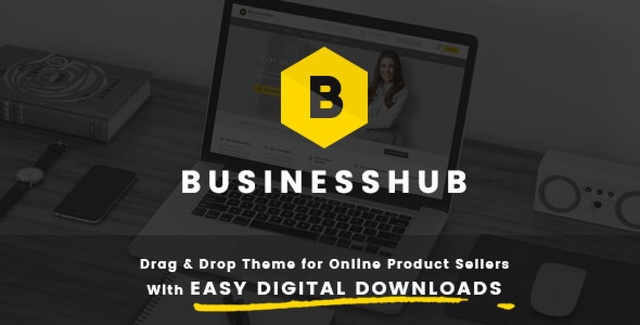 Business Hub WordPress theme digital products store homepage demo
