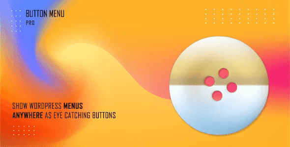 WordPress Button Menu plugin showing styled navigation buttons on a webpage