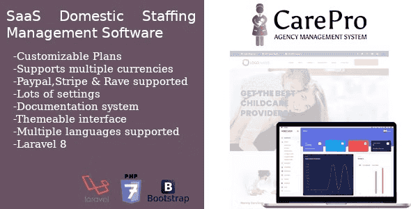 CarePro staffing agency management software SaaS PHP script interface
