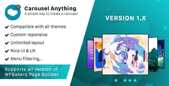 Carousel Anything WPBakery addon displaying a responsive content carousel on a WordPress website
