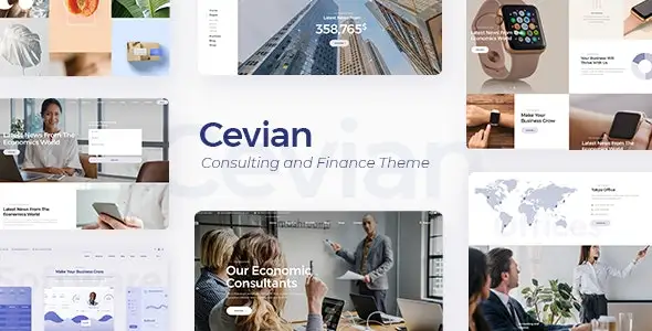 Cevian multipurpose business WordPress theme demo preview for consulting and finance websites