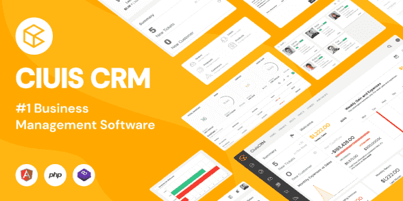 CiuisCRM dashboard showing customer relationship and project management features