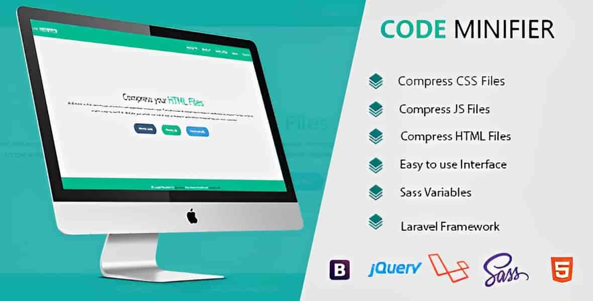 Code Minifier PHP script interface showing CSS and JS compression options