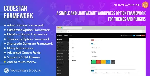 Codestar Framework WordPress option plugin interface