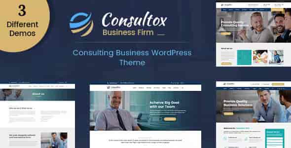 Consultox consulting business WordPress theme website layout