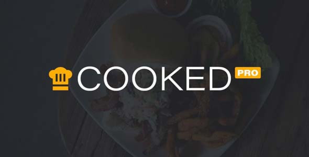 Cooked Pro WordPress recipe plugin interface showing recipe card with ingredients and instructions