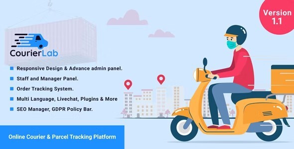 CourierLab courier tracking platform script dashboard interface