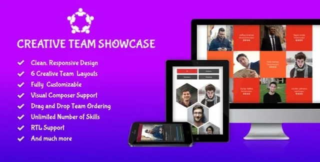 Creative Team Showcase WordPress plugin for displaying team members on your website