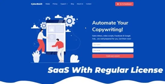 CyberBukit SaaS PHP Script automatic writing platform interface