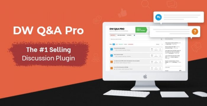 DW Question & Answer Pro WordPress plugin interface showing Q&A functionality