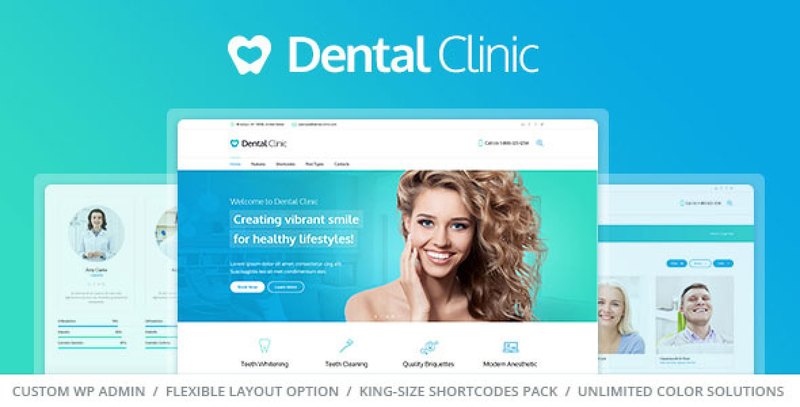 Dental WordPress Theme with Elementor PRO medical website layout