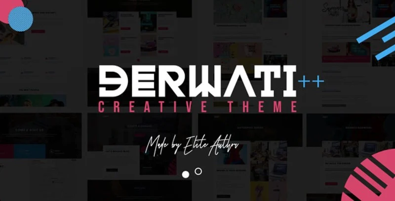 Derwati creative portfolio WordPress theme with modern responsive design