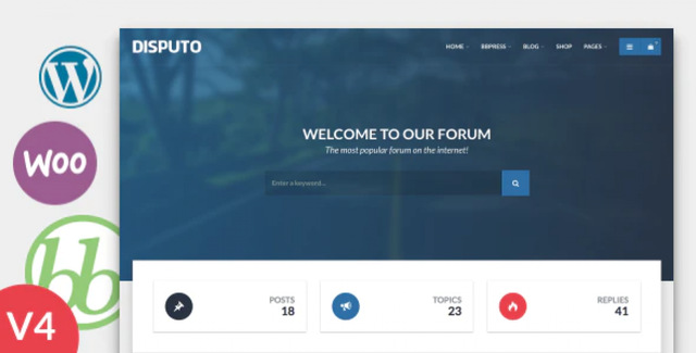 Disputo BbPress forum WordPress theme demo preview